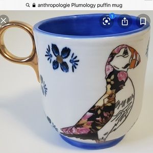 NWOT Anthropologie Puffin Plumology Mug Hanson